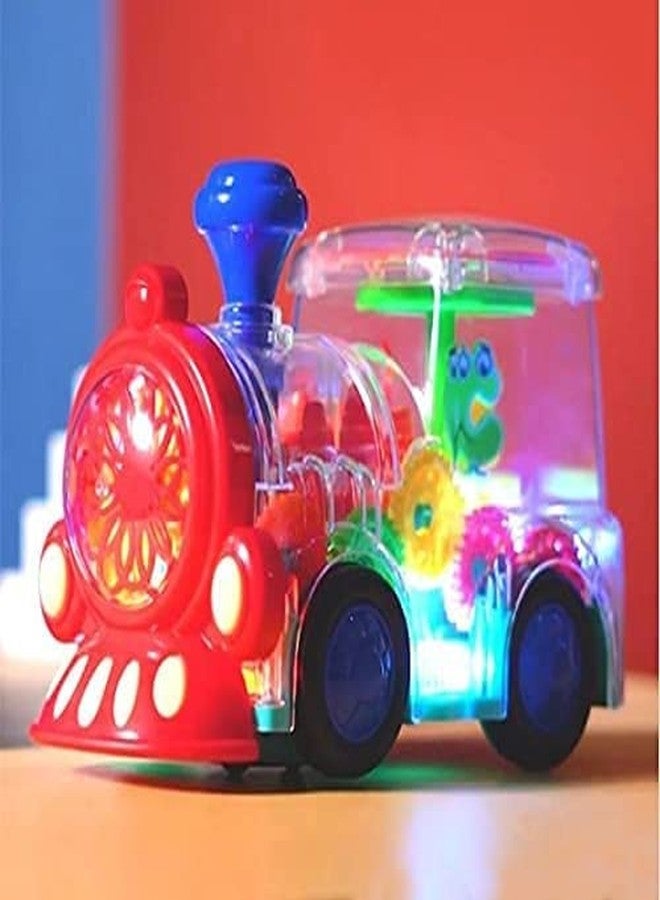 NIYANETAIL Transparent Bump and Go Toys with 3D Lightning, Moving Gears and Music | Birthday Toy Gift for 1-10-Year-Old Boy, Girl (Concept Gear Train New) - Image 5